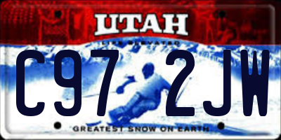 UT license plate C972JW