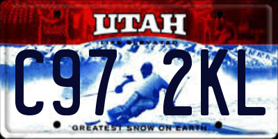 UT license plate C972KL