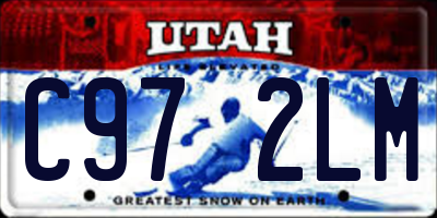 UT license plate C972LM