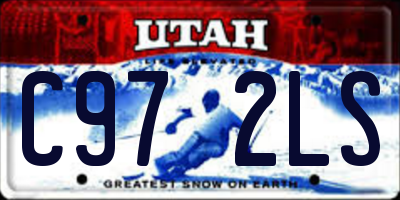 UT license plate C972LS