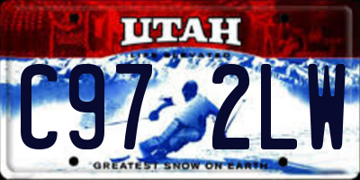 UT license plate C972LW