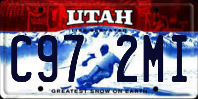 UT license plate C972MI