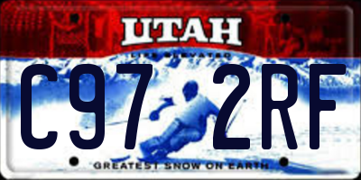 UT license plate C972RF