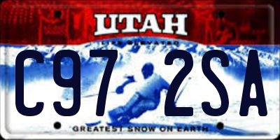 UT license plate C972SA