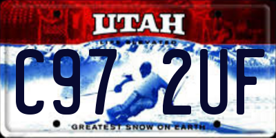 UT license plate C972UF