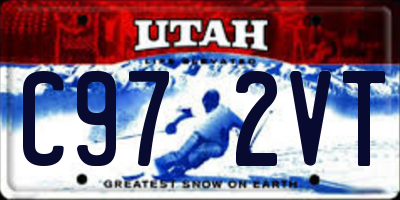 UT license plate C972VT