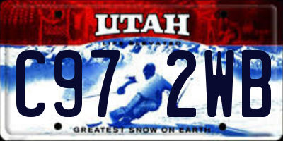 UT license plate C972WB