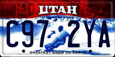 UT license plate C972YA