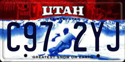 UT license plate C972YJ