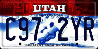 UT license plate C972YR