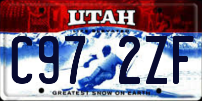UT license plate C972ZF