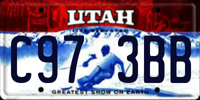 UT license plate C973BB