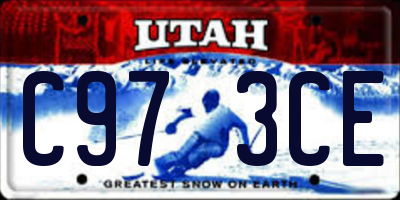 UT license plate C973CE