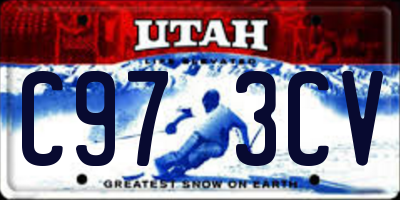 UT license plate C973CV