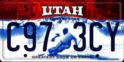 UT license plate C973CY