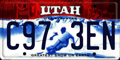 UT license plate C973EN