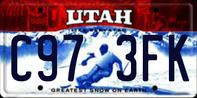 UT license plate C973FK