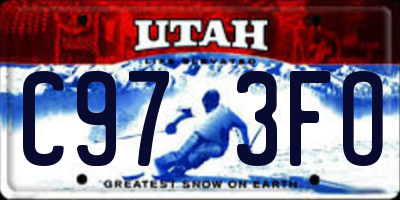 UT license plate C973FO