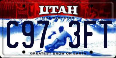 UT license plate C973FT