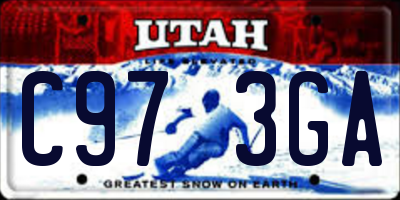 UT license plate C973GA