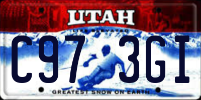 UT license plate C973GI