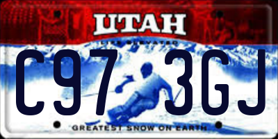 UT license plate C973GJ