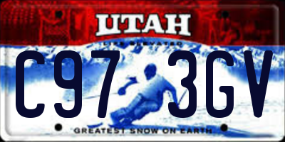 UT license plate C973GV