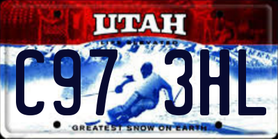 UT license plate C973HL