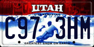 UT license plate C973HM