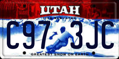 UT license plate C973JC