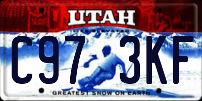 UT license plate C973KF