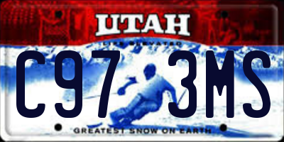 UT license plate C973MS