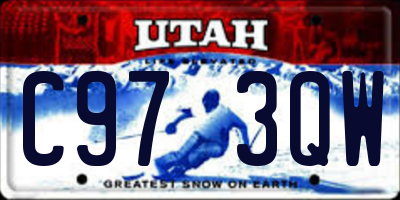 UT license plate C973QW