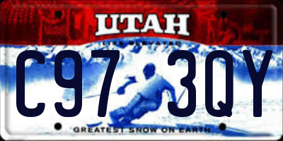 UT license plate C973QY