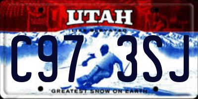 UT license plate C973SJ