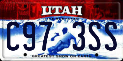 UT license plate C973SS