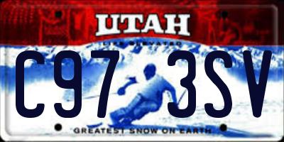 UT license plate C973SV