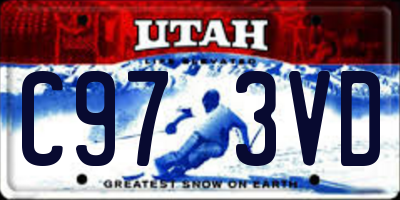 UT license plate C973VD