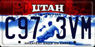 UT license plate C973VM
