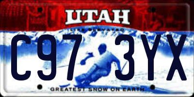 UT license plate C973YX