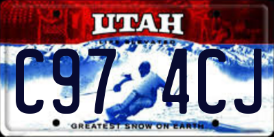 UT license plate C974CJ