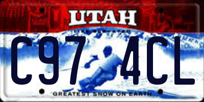 UT license plate C974CL