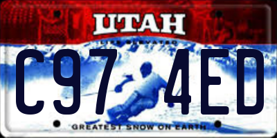 UT license plate C974ED