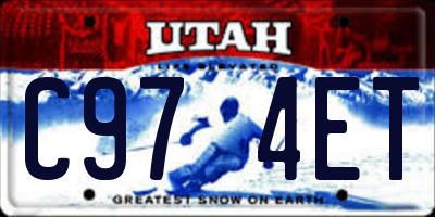 UT license plate C974ET