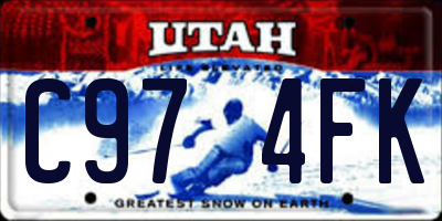 UT license plate C974FK