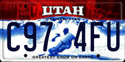 UT license plate C974FU