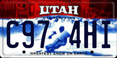 UT license plate C974HI