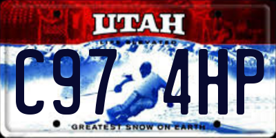 UT license plate C974HP