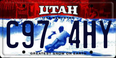 UT license plate C974HY