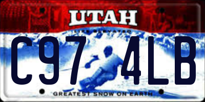 UT license plate C974LB